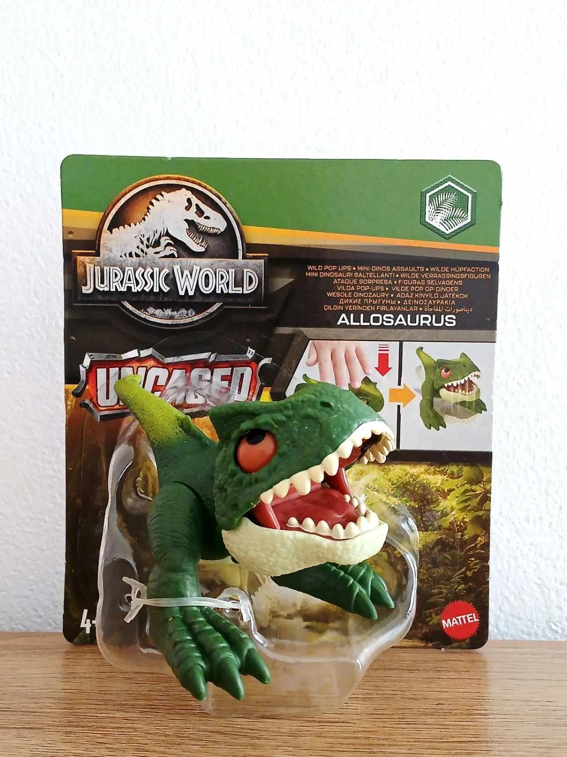Figurine Mattel Jurrasic World Wild Pop Ups Uncaged Allosaurus